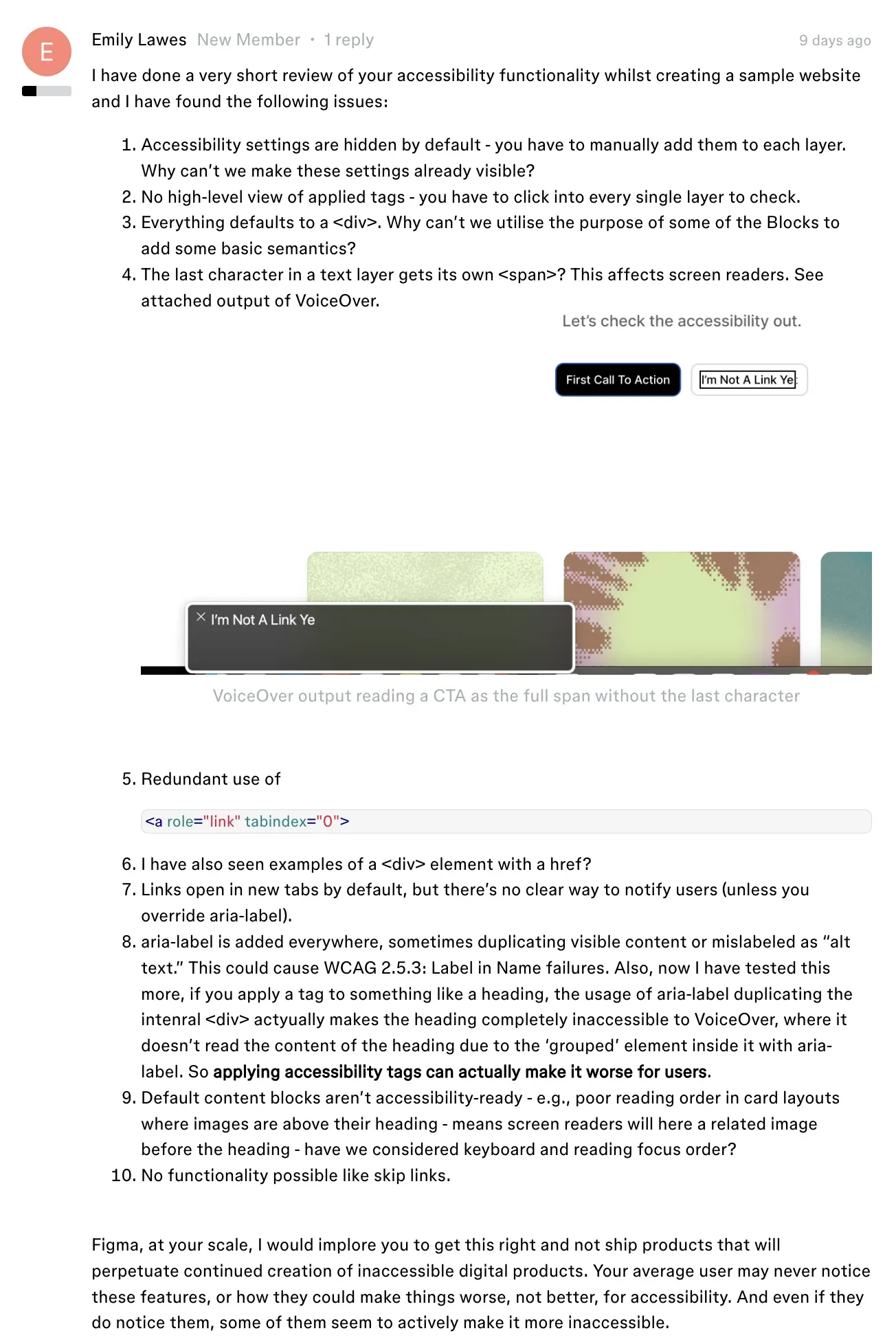 출처: https://forum.figma.com/share-your-feedback-26/config-2025-figma-sites-is-here-let-s-hear-what-you-think-40303?postid=161051#post161051