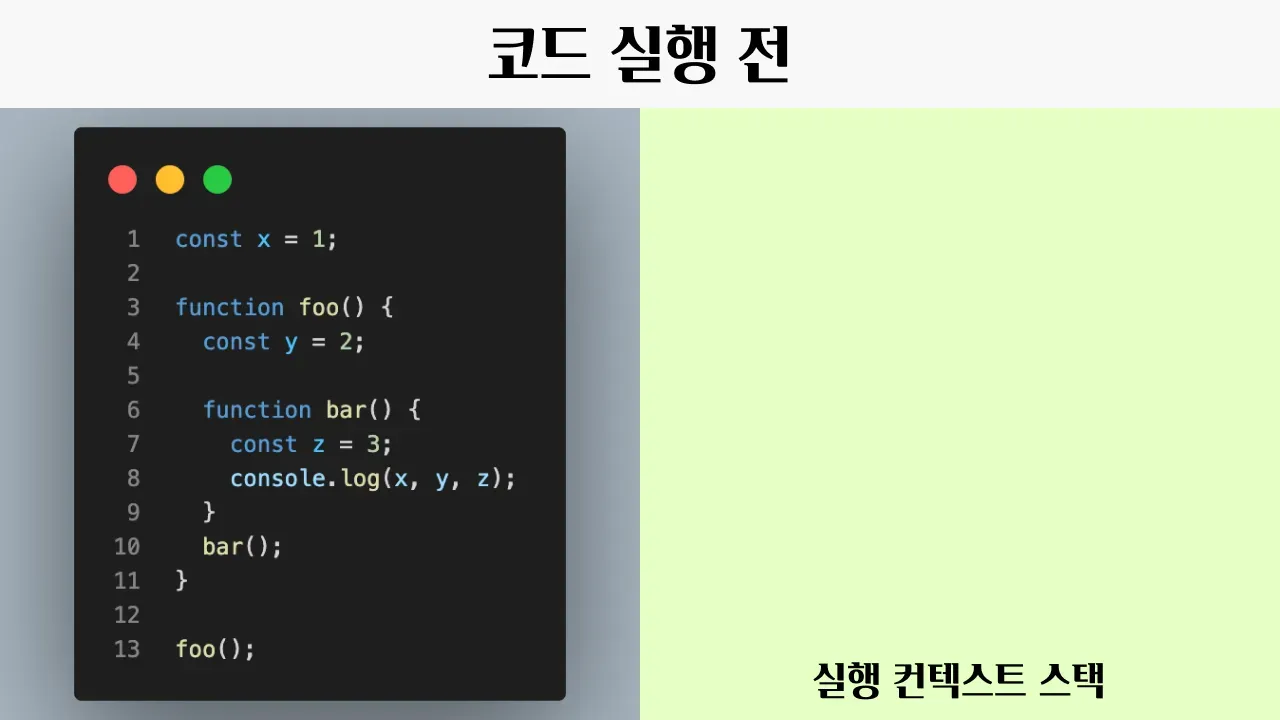 코드 실행 전